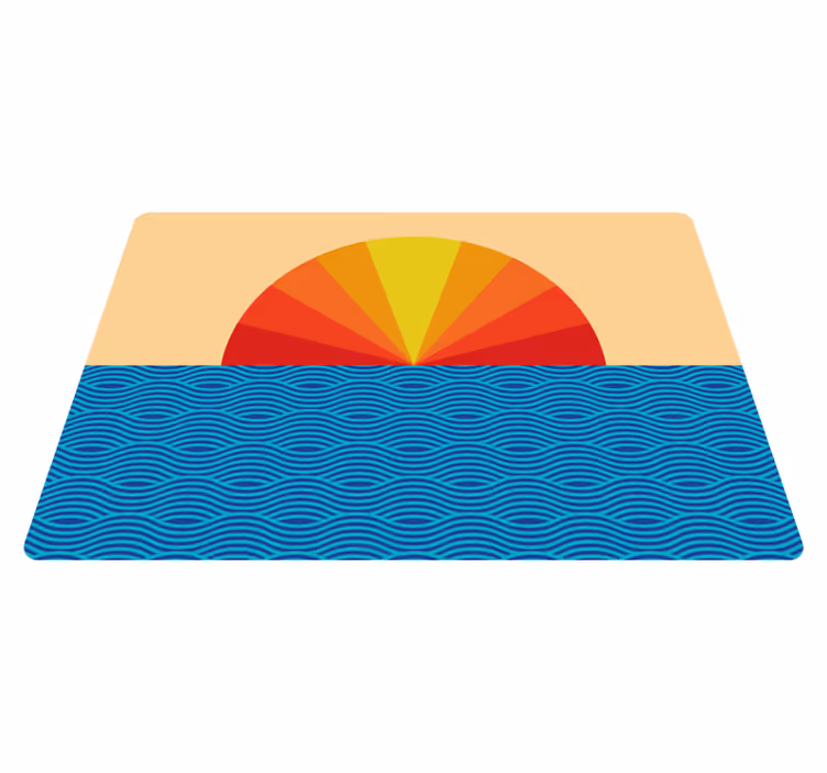 Vinyl teppich natur vintage sonnenuntergang laptop - TenStickers