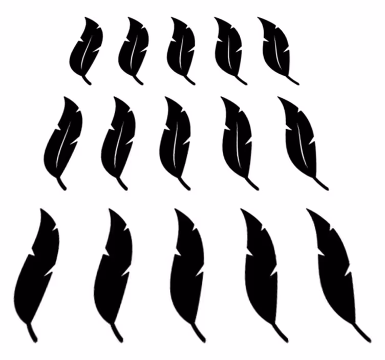 Vinyl teppich natur mit schwebenden federdesigns - TenStickers