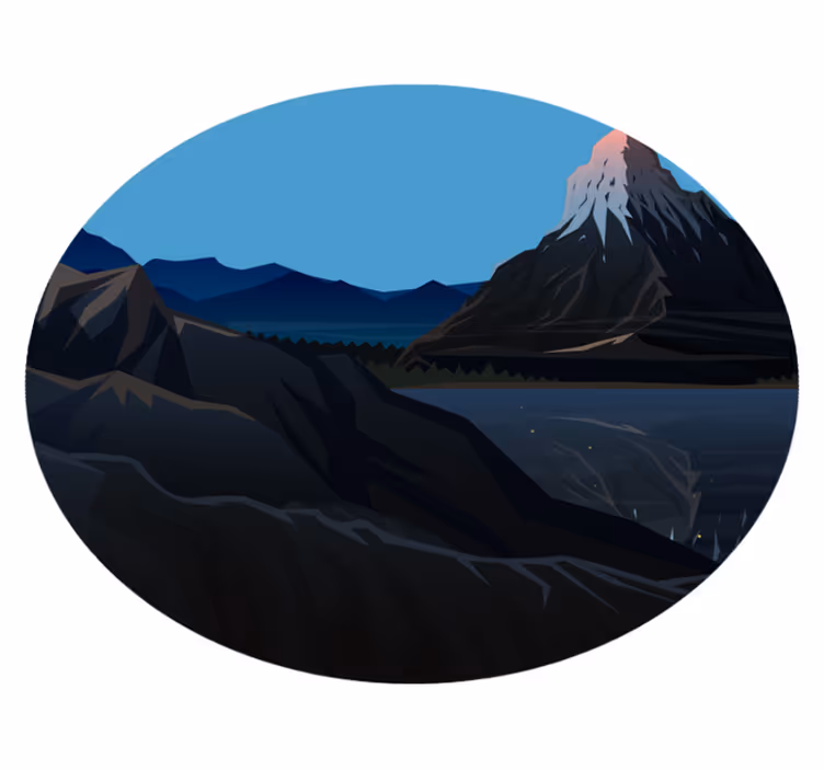 Vinyl teppich natur berglandschaft aussicht - TenStickers
