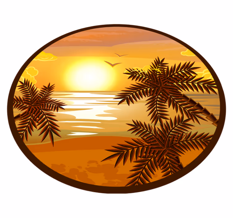 Vinyl teppich natur ruhiger sonnenuntergang blick - TenStickers