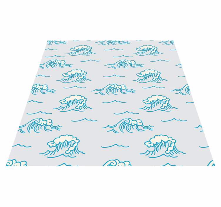 Vinyl teppich natur wellenmuster design - TenStickers