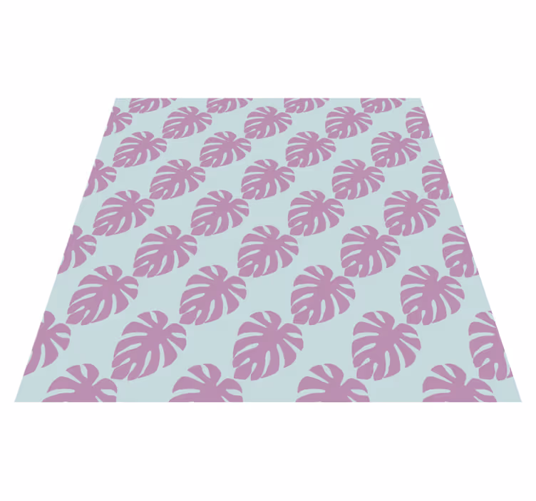 Vinyl teppich natur mit blattmuster druck - TenStickers