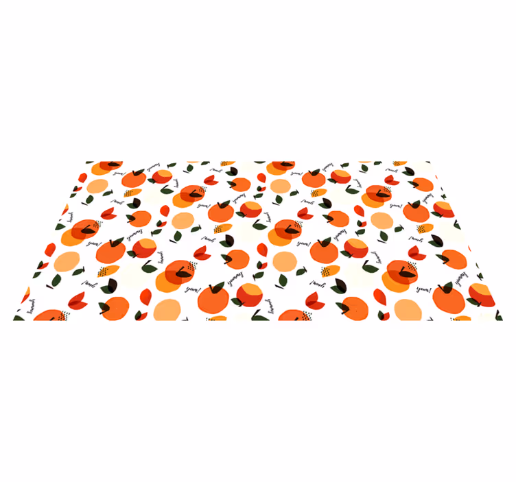 Vinyl teppich natur fruchtinspirierte anordnung - TenStickers