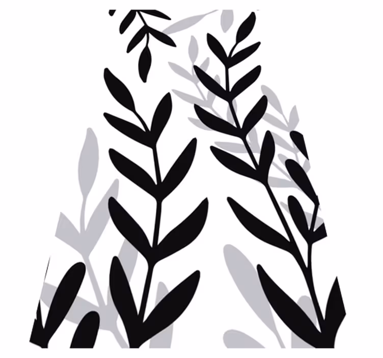 Vinyl teppich blumen aus transparentem pflanzenmaterial - TenStickers