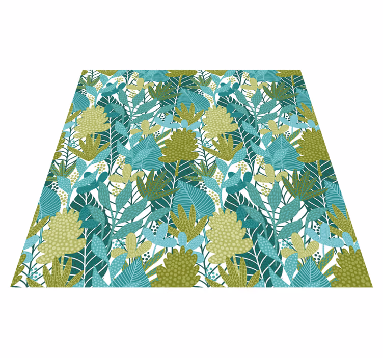 Vinyl teppich blumen im tropischen boho-design - TenStickers