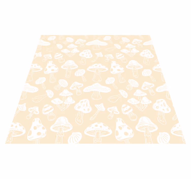 Vinyl teppich blumen in beigen pilzdesigns - TenStickers