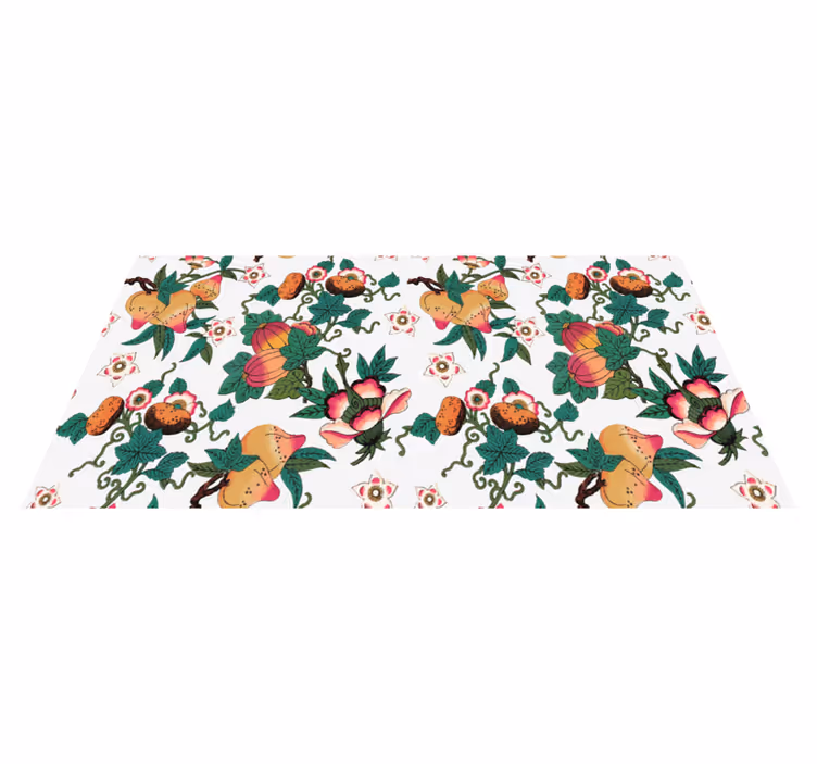 Vinyl teppich blumen bunter sommerblumen druck - TenStickers