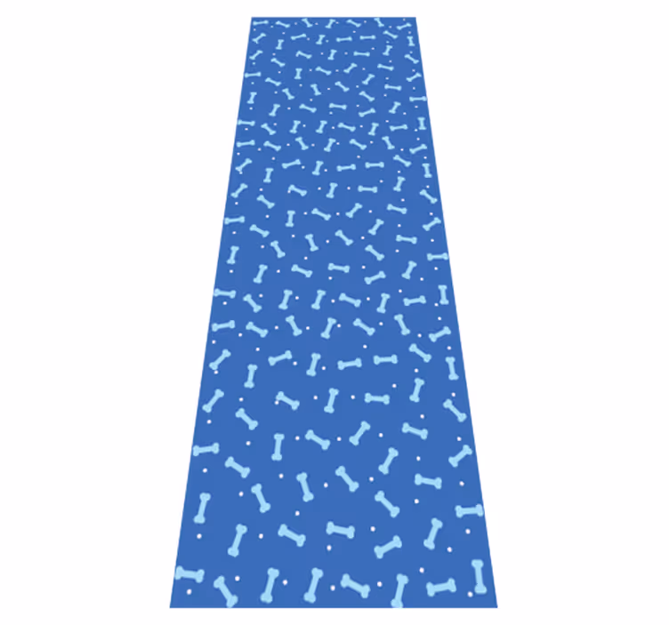 Vinyl teppich schlafzimmer mit nahtlosen blauen knochen - TenStickers