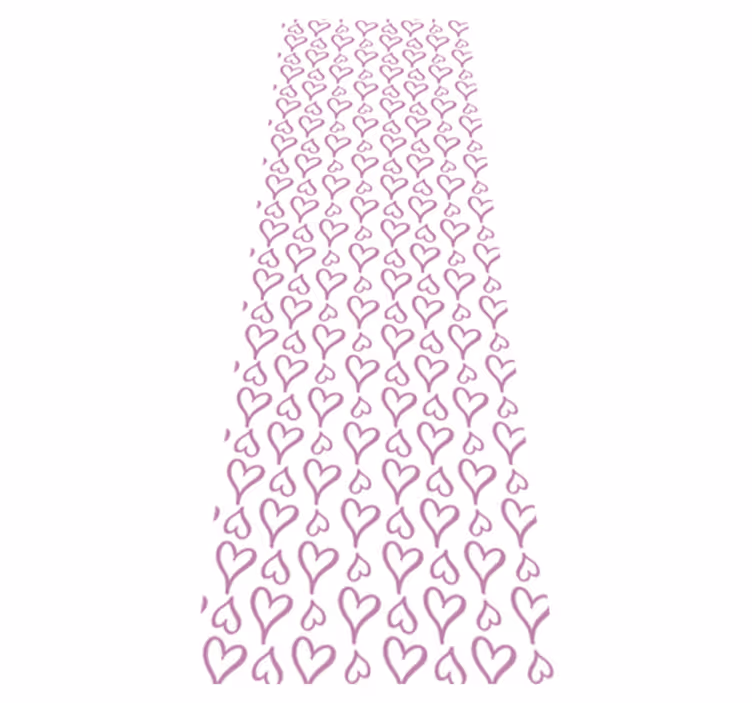 Vinyl teppich schlafzimmer mit pinken herz-icons - TenStickers