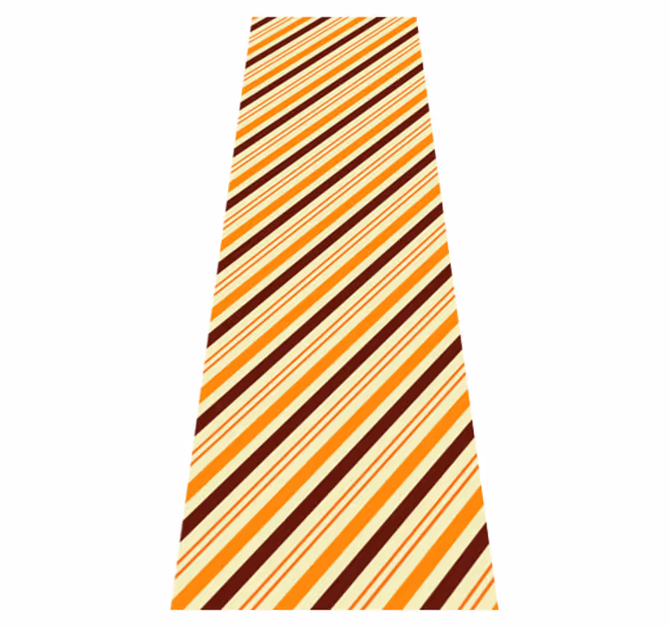 Vinyl teppich schlafzimmer im retro orange-braun muster - TenStickers