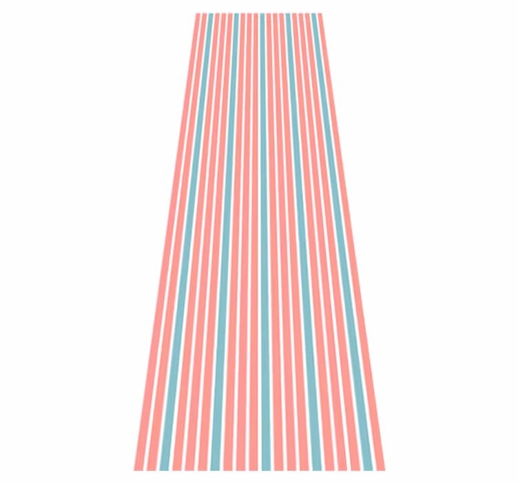 Vinyl teppich schlafzimmer im retro blauen und rosa design - TenStickers