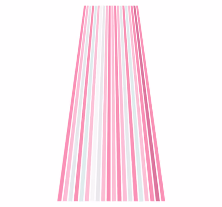 Vinyl teppich schlafzimmer mit vertikalem pink-weißen muster - TenStickers