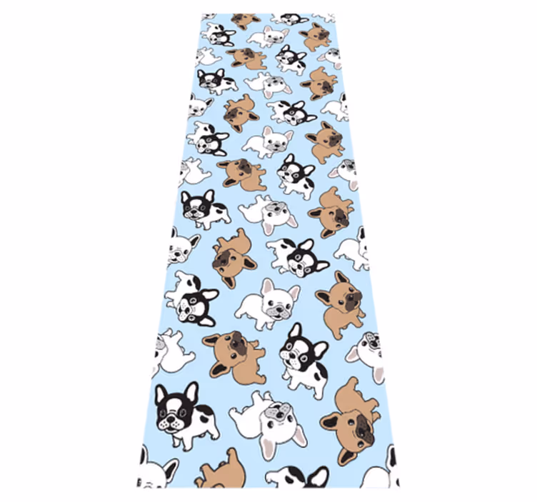 Vinyl teppich schlafzimmer mit bulldoggenmuster - TenStickers