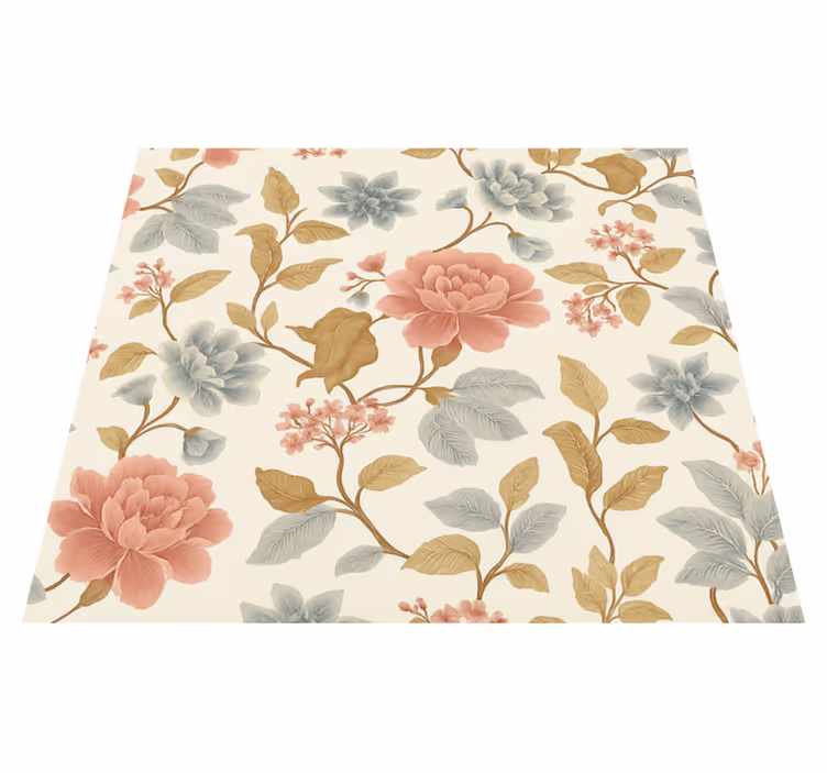 Vinyl teppich schlafzimmer romantische blumen - TenStickers