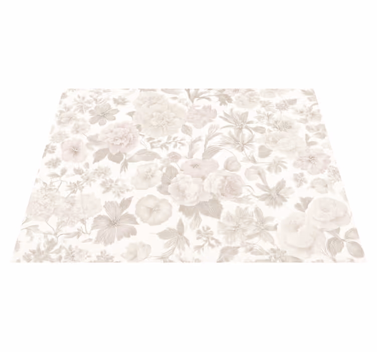 Vinyl teppich schlafzimmer vintage blumenmuster - TenStickers