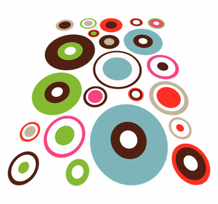 Vinyl teppich geometrisch einfache kreise - TenStickers