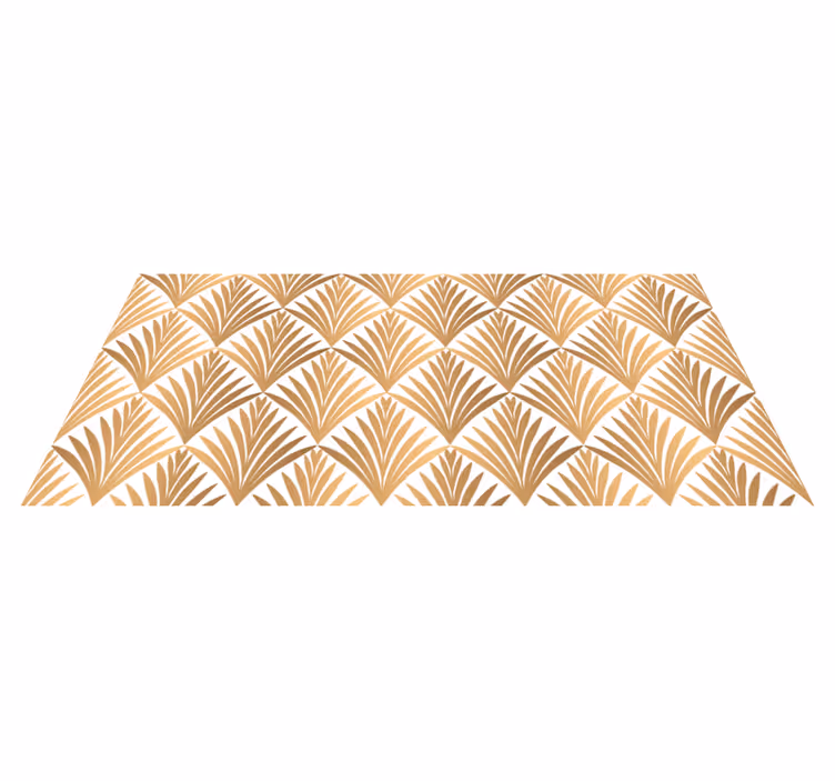Vinyl teppich geometrisch blätterdesign - TenStickers