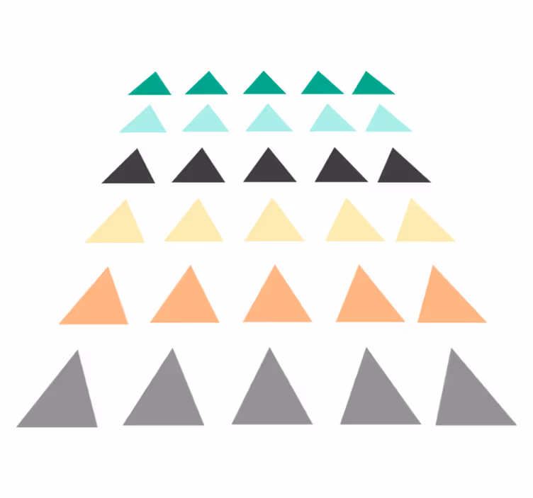 Vinyl teppich geometrisch 30 kleine dreiecke für babys - TenStickers
