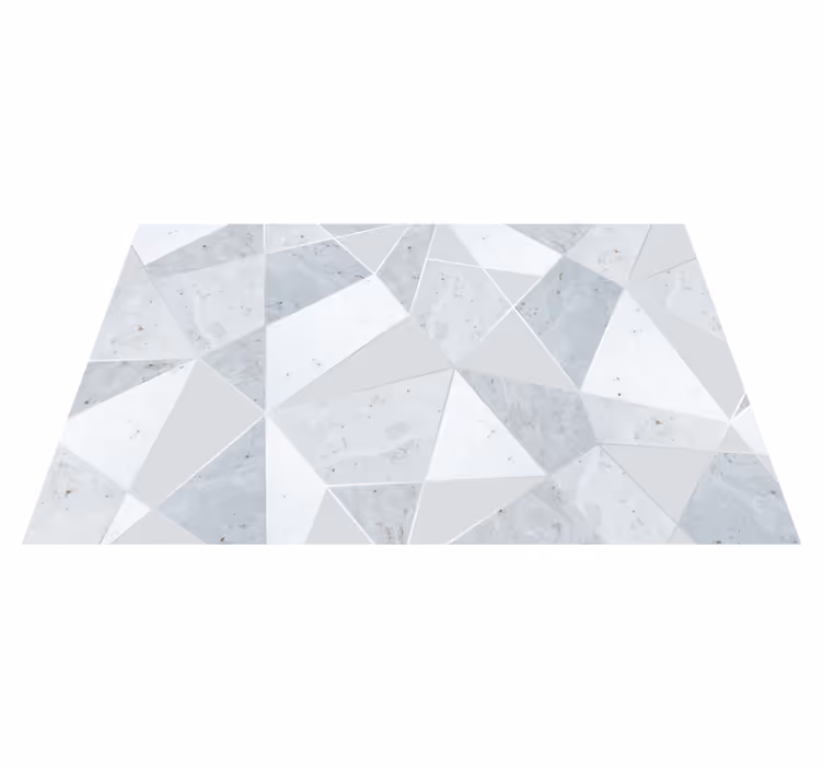 Vinyl teppich geometrisch in schlichter grauer marmoroptik - TenStickers