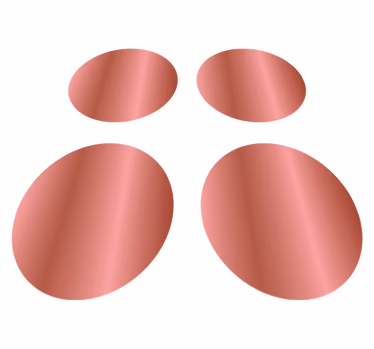 Vinyl teppich geometrisch roségold punkte - TenStickers