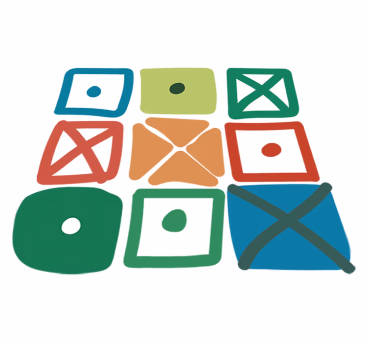 Vinyl teppich geometrisch mit quadratischem design - TenStickers