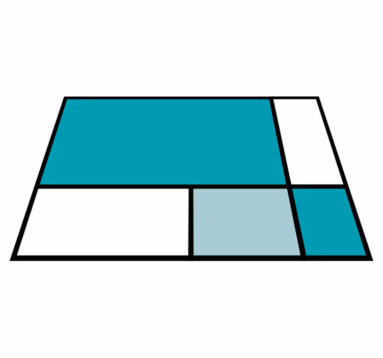 Vinyl teppich geometrisch grüne quadrate farbige blöcke - TenStickers