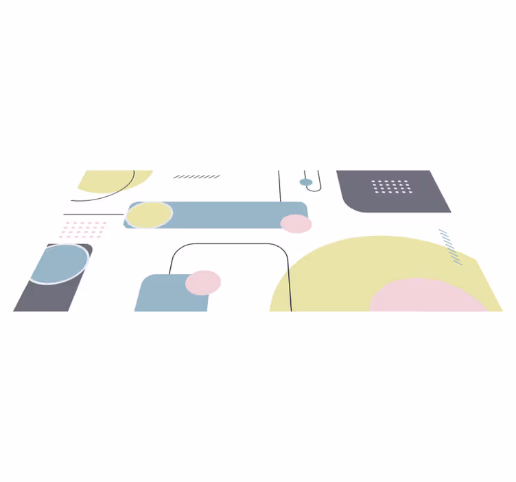 Vinyl teppich geometrisch pastell hintergrund - TenStickers