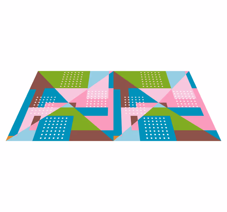 Vinyl teppich geometrisch pastell geometrisches muster - TenStickers