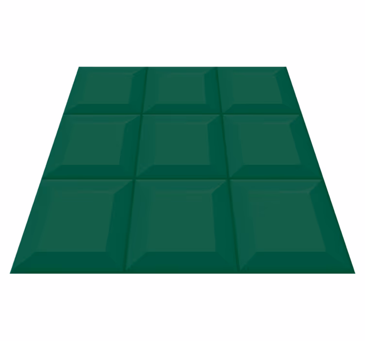 Vinyl teppich geometrisch grüne 3d fliesen - TenStickers