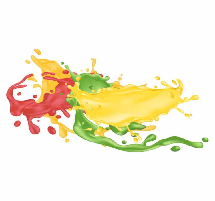 Vinyl teppich geometrisch mit spritzenden farben - TenStickers