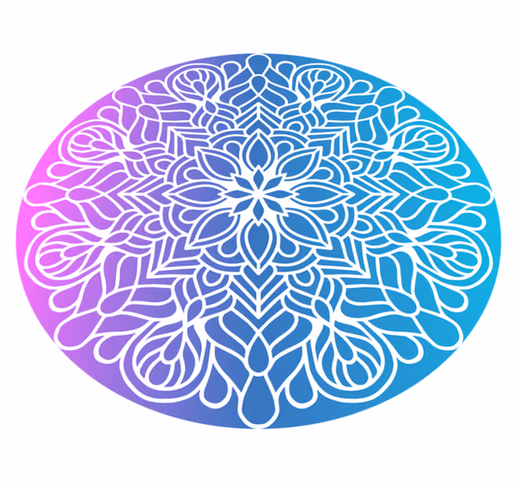 Vinyl teppich geometrisch mit lebhaftem rundmotiv - TenStickers
