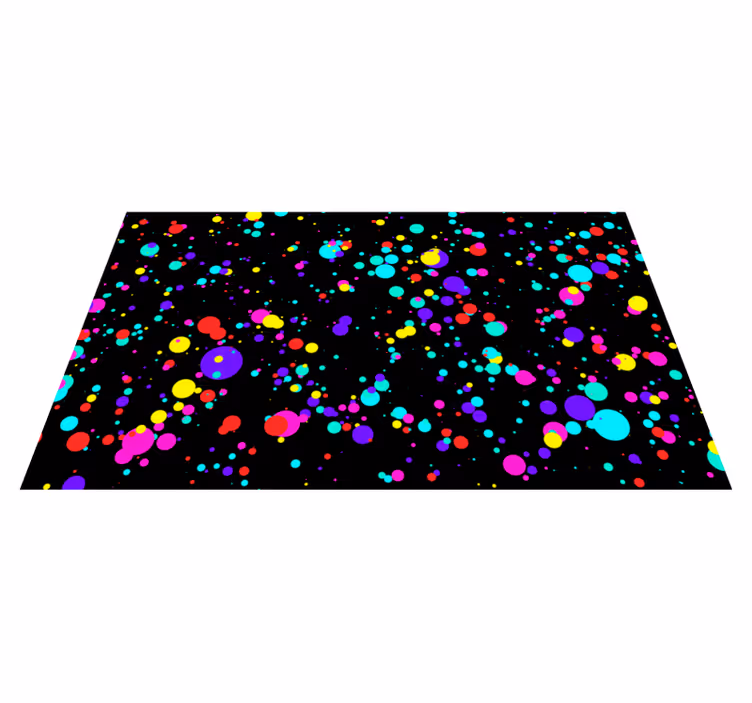 Vinyl teppich geometrisch mit buntem blasenmuster - TenStickers