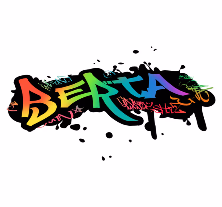 Vinyl teppich kinder personalisierbares graffiti - TenStickers