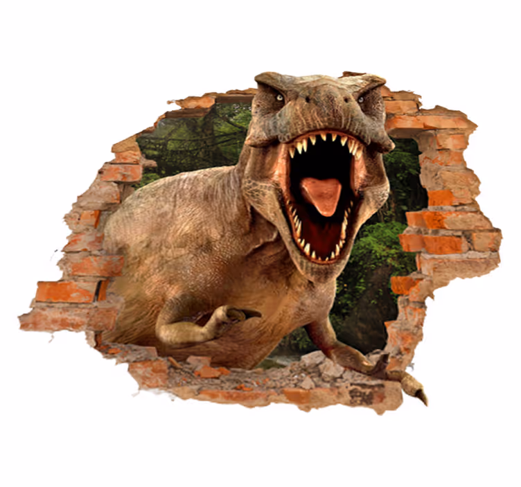 Vinyl teppich kinder 3d t-rex design - TenStickers