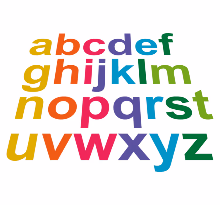 Vinyl teppich kinder mit minimalistischen farben abc - TenStickers