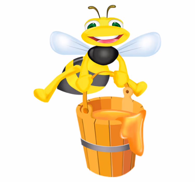 Vinyl teppich kinder mit bienenhonig aufkleber - TenStickers