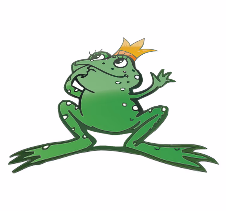 Vinyl teppich kinder könig frosch - TenStickers