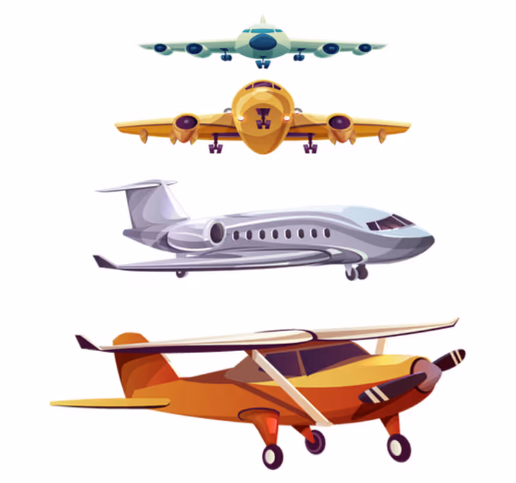 Vinyl teppich kinder mit flugzeugmotiven - TenStickers