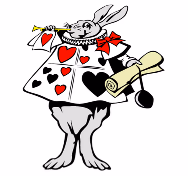 Vinyl teppich kinder wunderland hase - TenStickers