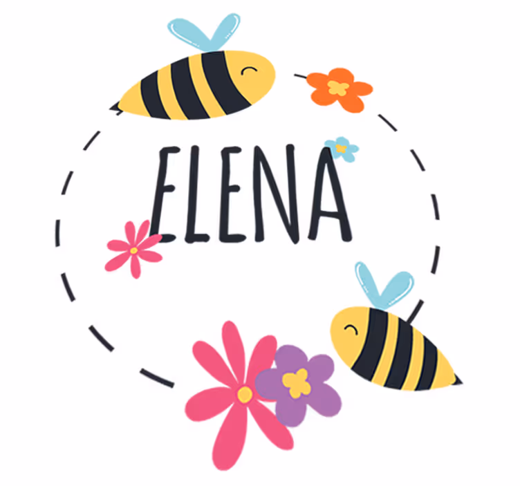 Vinyl teppich kinder personalisierbarer frühlingsname - TenStickers