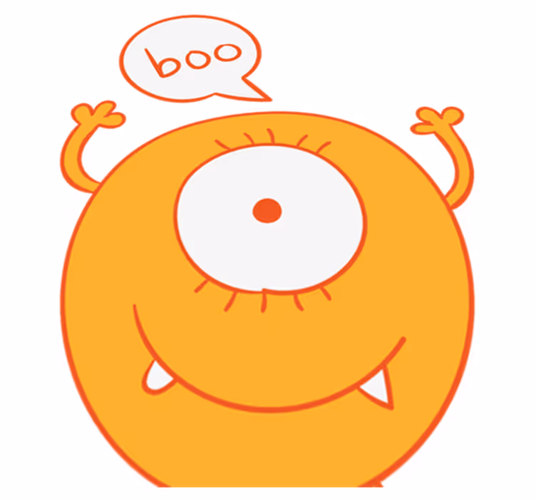 Vinyl teppich kinder mit gelber monster wandtattoo - TenStickers