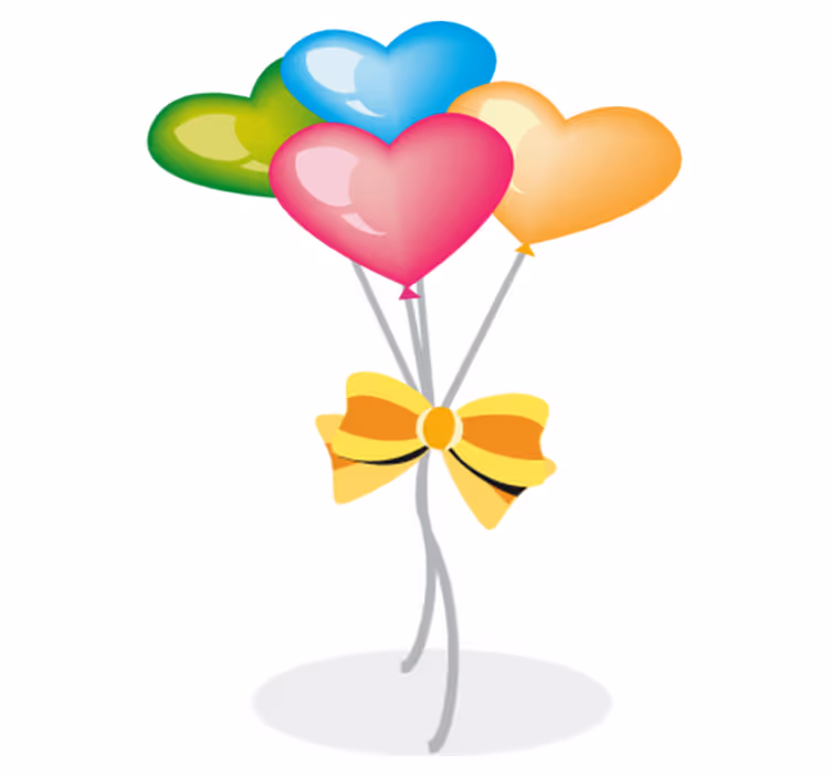Vinyl teppich kinder herzförmige luftballons - TenStickers