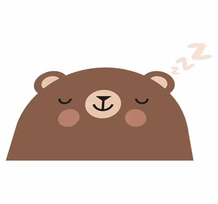 Vinyl teppich kinder bär für kinderbett - TenStickers