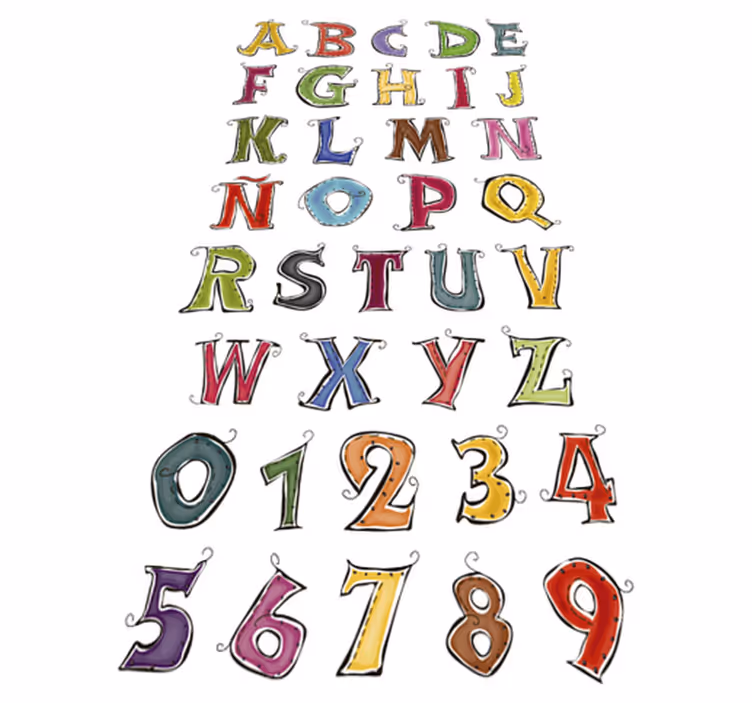 Vinyl teppich kinder mit vollständigem abc spanisch - TenStickers