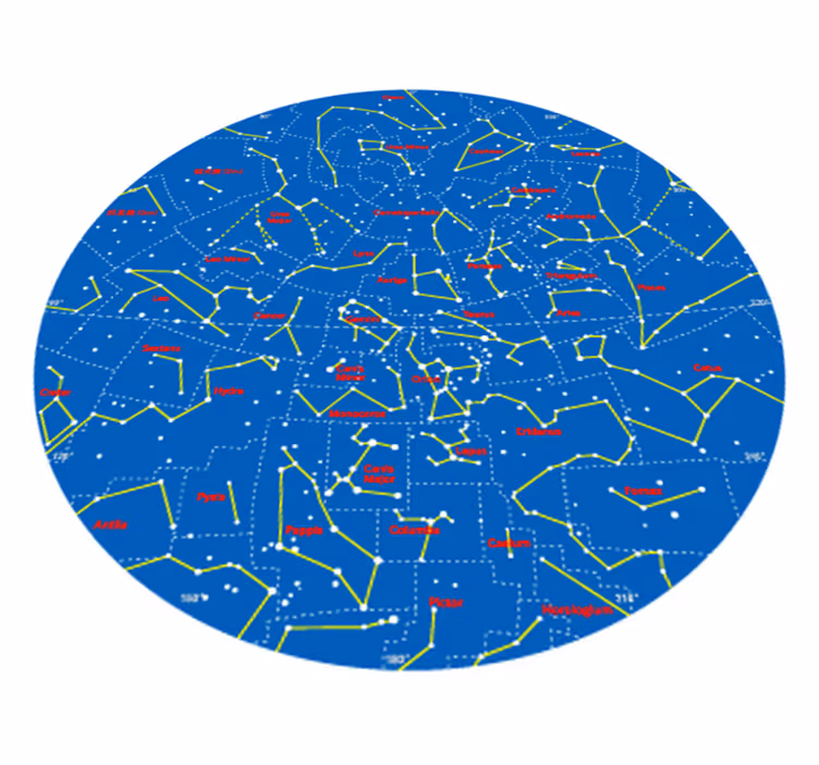Vinyl teppich kinder südhimmel konstellationen - TenStickers