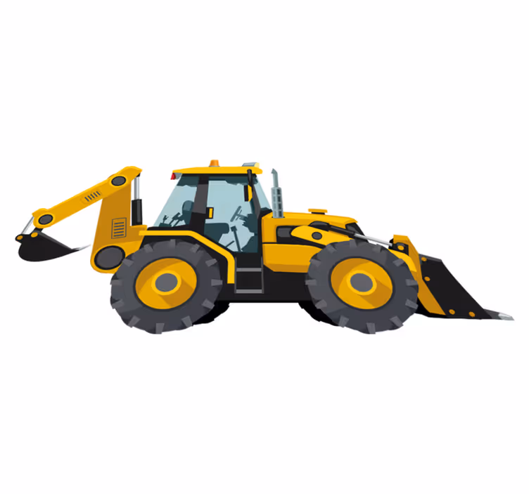 Vinyl teppich kinder mit realistischem traktor - TenStickers