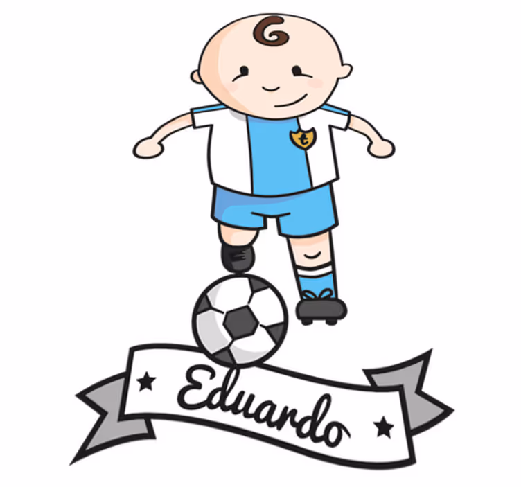 Vinyl teppich kinder fußballspieler mit namen - TenStickers