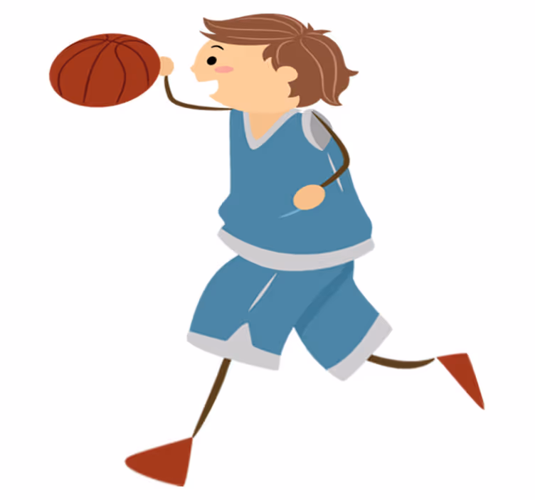 Vinyl teppich kinder basketball aufkleber - TenStickers