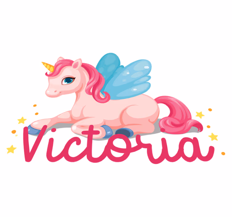 Vinyl teppich kinder lustiges pinkes einhorn - TenStickers