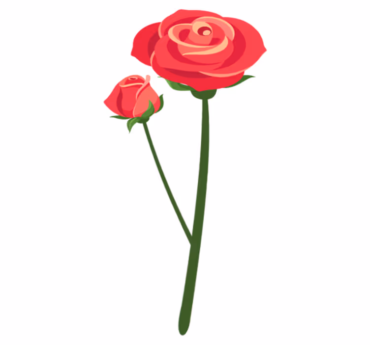 Vinyl teppich schlafzimmer mit 3d rosen - TenStickers